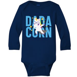 Father's Day Dadacorn Unicorn Fatherhood Gift Baby Long Sleeve Bodysuit