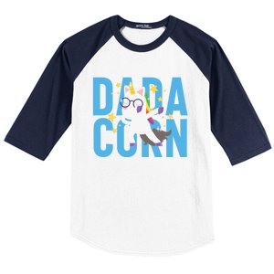 Father's Day Dadacorn Unicorn Fatherhood Gift Baseball Sleeve Shirt