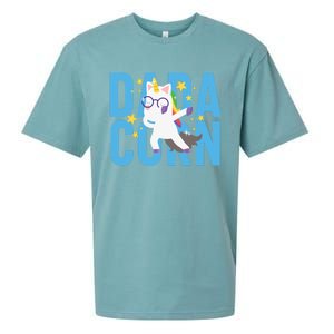 Father's Day Dadacorn Unicorn Fatherhood Gift Sueded Cloud Jersey T-Shirt