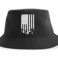 Father's Day Dad Tools USA American Flag Sustainable Bucket Hat