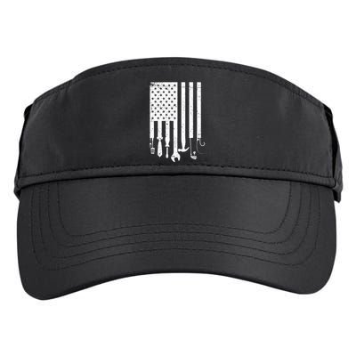 Father's Day Dad Tools USA American Flag Adult Drive Performance Visor