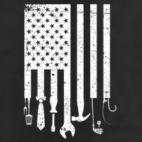 Father's Day Dad Tools USA American Flag Adult Drive Performance Visor