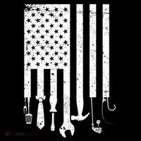 Father's Day Dad Tools USA American Flag 16 in Basic Backpack