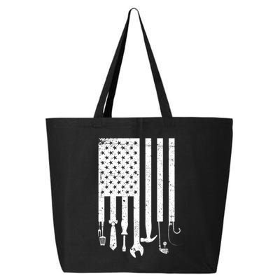 Father's Day Dad Tools USA American Flag 25L Jumbo Tote