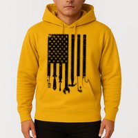 Father's Day Dad Tools USA American Flag Hoodie