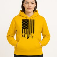 Father's Day Dad Tools USA American Flag Hoodie