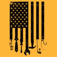 Father's Day Dad Tools USA American Flag Hoodie
