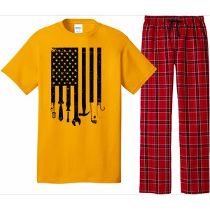 Father's Day Dad Tools USA American Flag Pajama Set