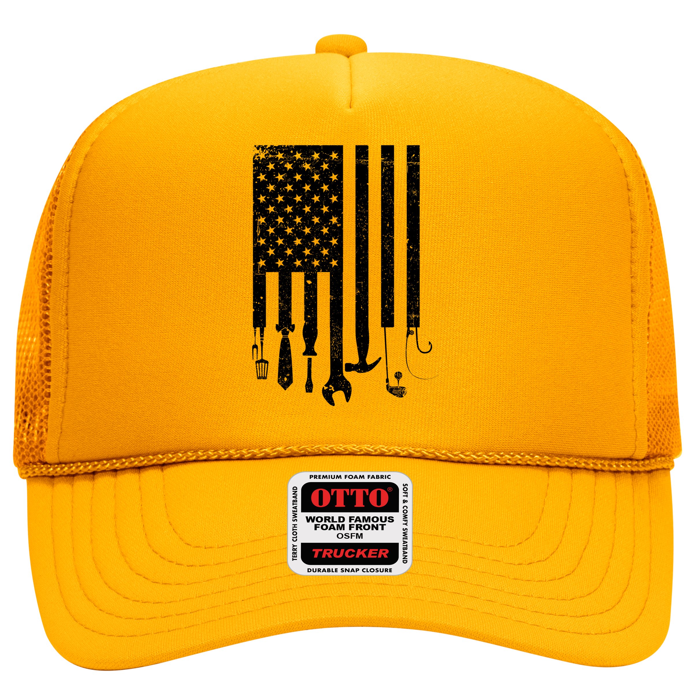 Father's Day Dad Tools USA American Flag Hat