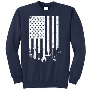 Father's Day Dad Tools USA American Flag Sweatshirt