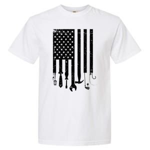 Father's Day Dad Tools USA American Flag Garment-Dyed Heavyweight T-Shirt