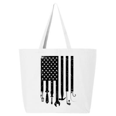 Father's Day Dad Tools USA American Flag 25L Jumbo Tote