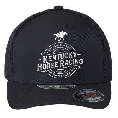 Funny Derby Day Kentucky Horse Racing And Mint Juleps Gift Flexfit Unipanel Trucker Cap