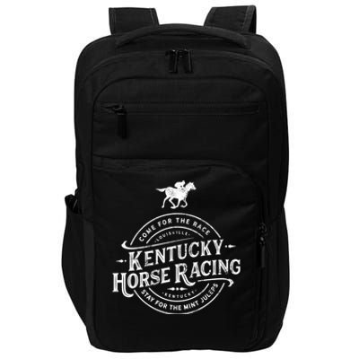 Funny Derby Day Kentucky Horse Racing And Mint Juleps Gift Impact Tech Backpack