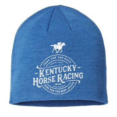 Funny Derby Day Kentucky Horse Racing And Mint Juleps Gift Sustainable Beanie