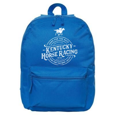 Funny Derby Day Kentucky Horse Racing And Mint Juleps Gift 16 in Basic Backpack