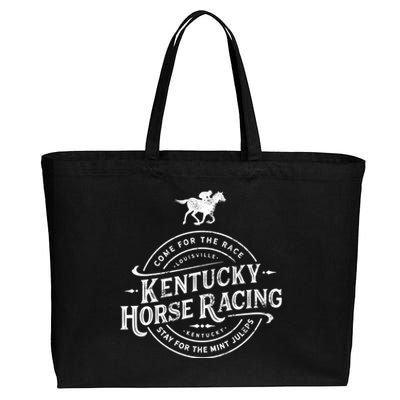 Funny Derby Day Kentucky Horse Racing And Mint Juleps Gift Cotton Canvas Jumbo Tote