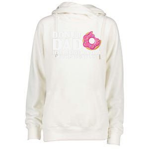 Father's Day Donut Dad Sprinkles Fatherhood Gift Womens Funnel Neck Pullover Hood