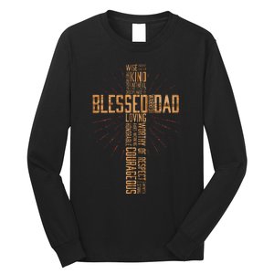 FatherS Day Dad Husband Blessed Dad Christian Long Sleeve Shirt