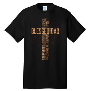 FatherS Day Dad Husband Blessed Dad Christian Tall T-Shirt