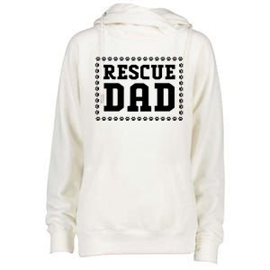 Fathers Day Dog Lover Rescue Dog Dad Funny Gift Womens Funnel Neck Pullover Hood