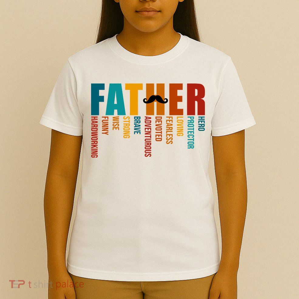 Funny Dad Definition Fathers Day Mustache T-Shirt