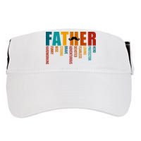 Funny Dad Definition Fathers Day Mustache Adult Drive Performance Visor