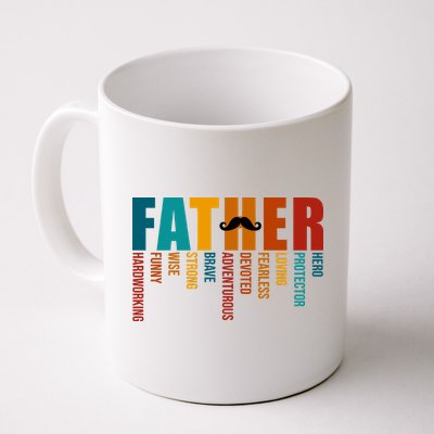Funny Dad Definition Fathers Day Mustache Mug