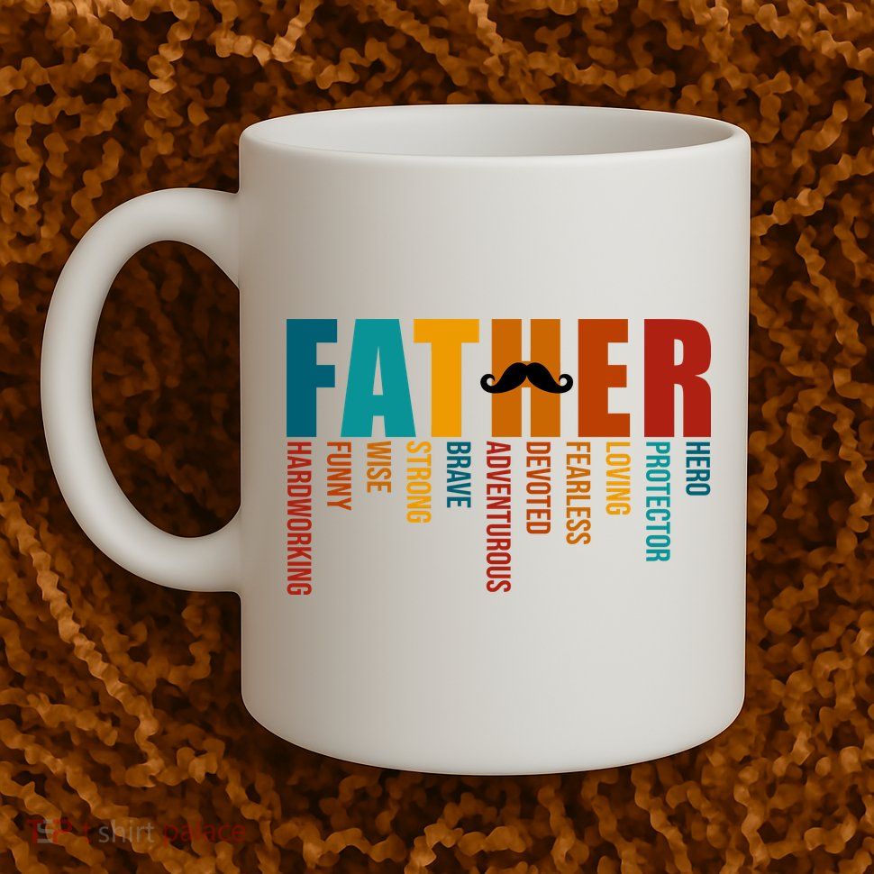 Funny Dad Definition Fathers Day Mustache Mug
