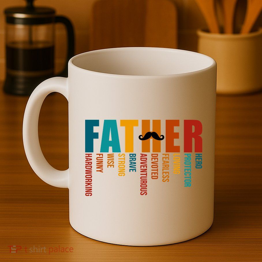 Funny Dad Definition Fathers Day Mustache Mug