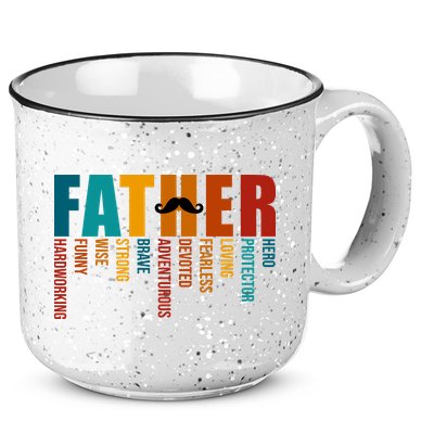 Funny Dad Definition Fathers Day Mustache 15oz Campfire Ceramic Mug