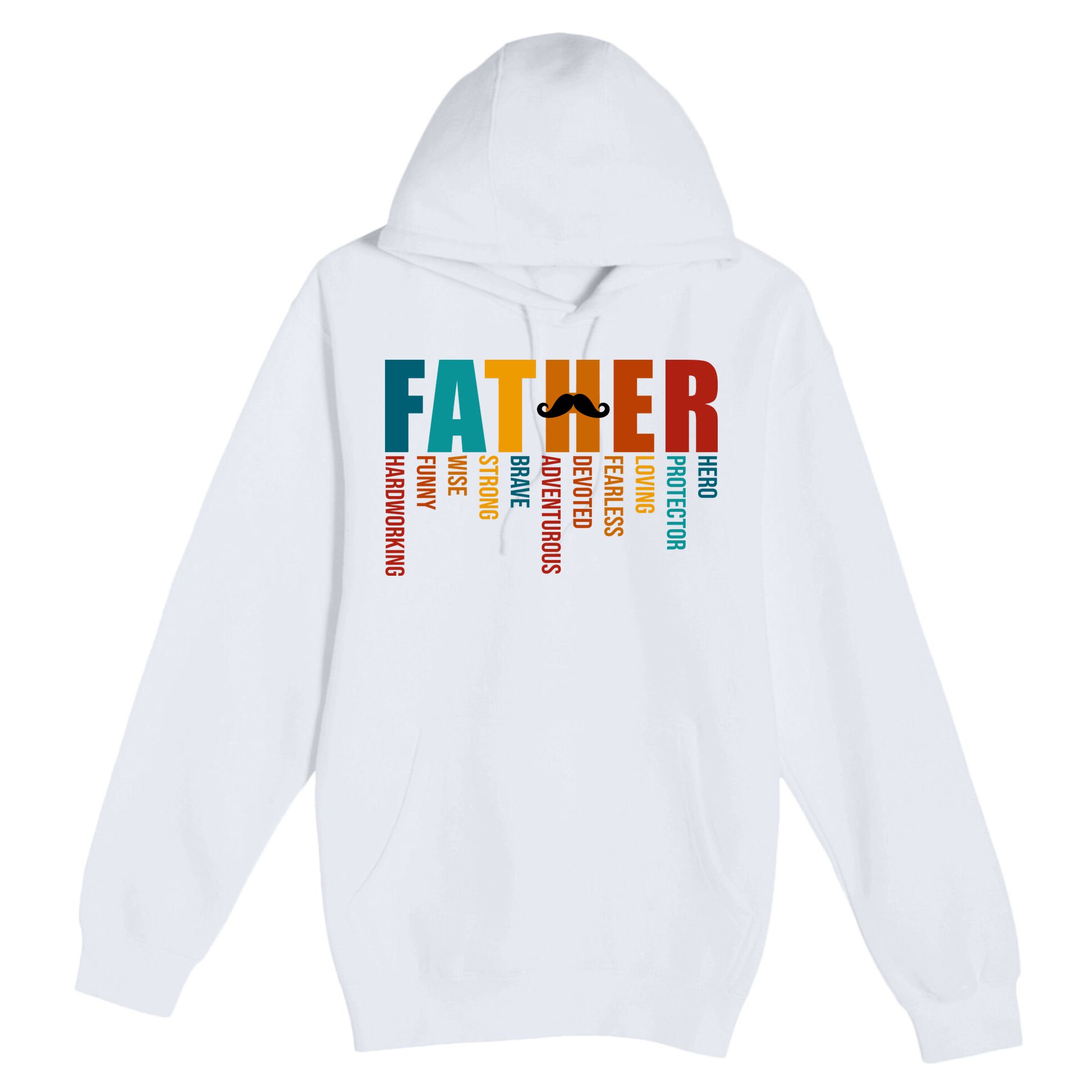 Funny Dad Definition Fathers Day Mustache Premium Pullover Hoodie