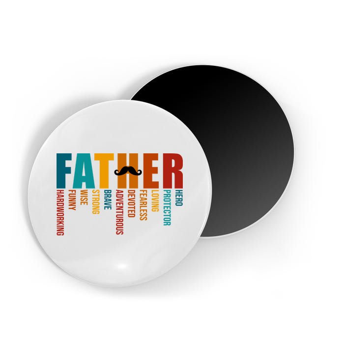 Funny Dad Definition Fathers Day Mustache Magnet
