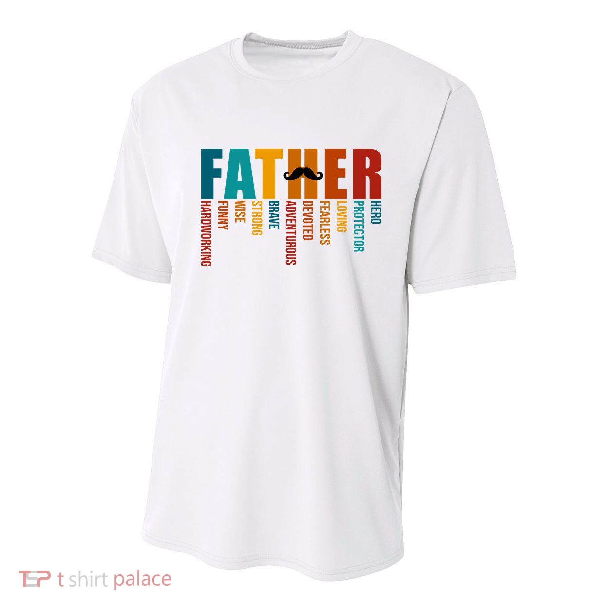 Funny Dad Definition Fathers Day Mustache Youth Performance Sprint T-Shirt