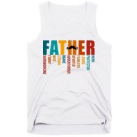 Funny Dad Definition Fathers Day Mustache Tank Top
