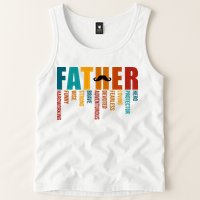 Funny Dad Definition Fathers Day Mustache Tank Top