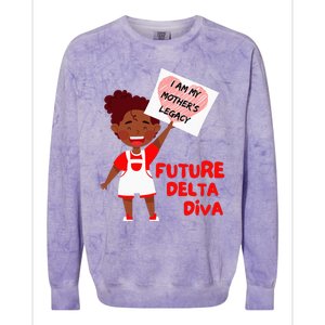 Future Delta Diva Black Sorority 1913 Colorblast Crewneck Sweatshirt