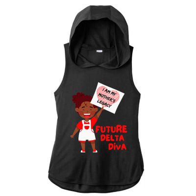 Future Delta Diva Black Sorority 1913 Ladies PosiCharge Tri-Blend Wicking Draft Hoodie Tank