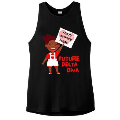 Future Delta Diva Black Sorority 1913 Ladies PosiCharge Tri-Blend Wicking Tank