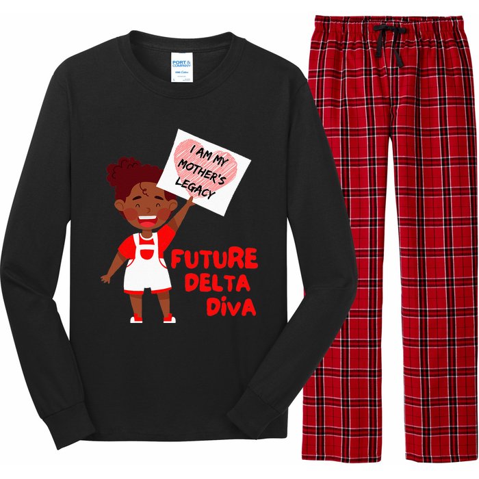 Future Delta Diva Black Sorority 1913 Long Sleeve Pajama Set