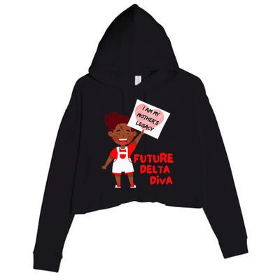 Future Delta Diva Black Sorority 1913 Crop Fleece Hoodie