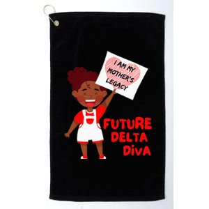 Future Delta Diva Black Sorority 1913 Platinum Collection Golf Towel