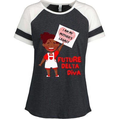 Future Delta Diva Black Sorority 1913 Enza Ladies Jersey Colorblock Tee