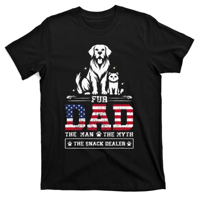 Fur Dad Dog Cat Dog Fathers Day T-Shirt