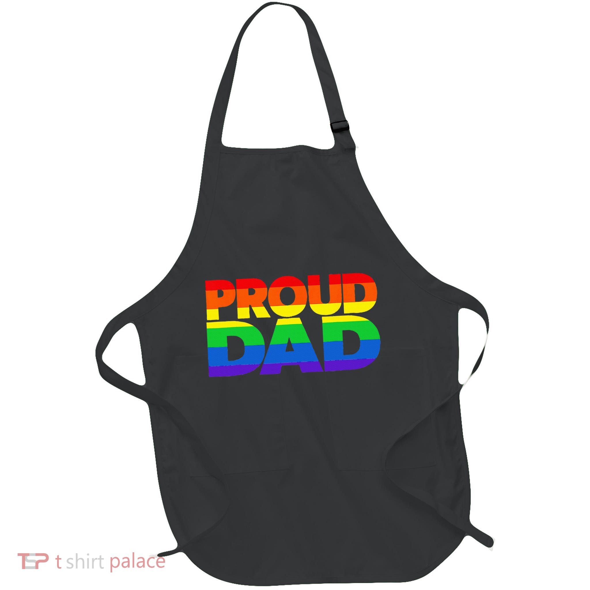 Fur Dad Dog Cat Dog Fathers Day Full-Length Apron With Pockets