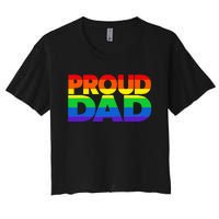 Fur Dad Dog Cat Dog Fathers Day Women's Crop Top Tee