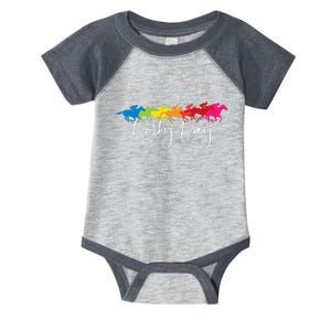 Funny Derby Day, Louisville, Kentucky style, horse racing Infant Baby Jersey Bodysuit