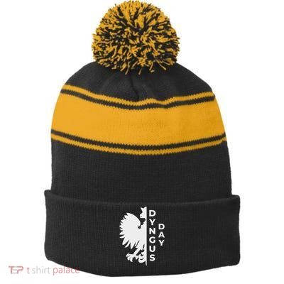 Funny Dyngus Day S Polska Eagle Polish Smigus Dyngus Stripe Pom Pom Beanie