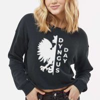 Funny Dyngus Day S Polska Eagle Polish Smigus Dyngus Cropped Pullover Crew