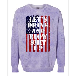 Fireworks Day Drinking Colorblast Crewneck Sweatshirt